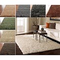 Hand-woven Soft White Shag Rug (4' x 6')