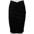 Aryn K Women's Pleated Knit Pencil Skirt