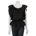 Aryn K Women's Pleated-neck Blouse