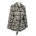 Cecil Gee Women's Plus Size Zebra Tweed Wool Blend Belted Jacket