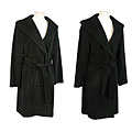 Nicole Women's Wide Collar Angora Blend Belted Coat