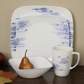 Corelle Square Blue Diamonds 16-piece Dinnerware Set