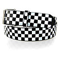 Men's Checker Faux Leather Belt