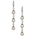 Charming Life Sterling Silver White Pearl Earrings (6-6.5 mm)