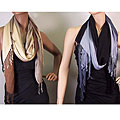 Faux Pashmina Ombre Stripe Scarves (Set of 2) 