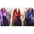 Faux Pashmina Ombre Stripe Scarves (Set of 3)