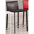 Euro Design Brown Leather Counter Stools (Set of 2)