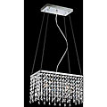 Chrome and Crystal Three-light Chandelier