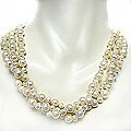 Sterling Silver Freshwater Pearl Twisted Necklace (4 mm/ 8 mm)