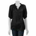 Velvet Heart Women's 1/2-sleeve Button-front Blouse