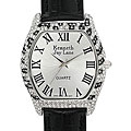 Kenneth Jay Lane Women's Black Leather Strap Watch