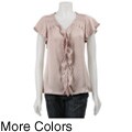 Kische Women's Satin Frill Top