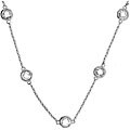 Sterling Silver Cubic Zirconia 'By the Yard' Necklace