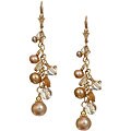 Charming Life 14k Goldfill Champagne Pearl Earrings (3-9 mm)