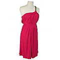 T-Bags Women's Hot Pink Single Strap Dress