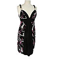 T-Bags Women's Black/ Purple Sleeveless Dress