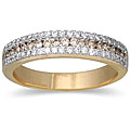 14k Gold 1/2ct TDW Champagne/ White Diamond Ring (G-H, I1-I2)