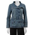 Last Kiss Women's Stand Collar Denim Jacket