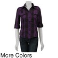 Last Kiss Women's 3/4-length Roll-up Sleeve Shirt
