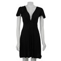 Gen X Women's Black Flutter Sleeve Dress