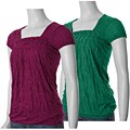 Self Esteem Junior's Crinkle Texture Elastic Hem Top