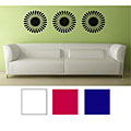 Vinyl 3-piece Round Floral Wall Decal Set