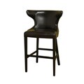 Rod Espresso Curved Backrest Barstool