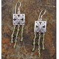 Sterling Silver 'Lucky Clover' Peridot Earrings (Nepal)