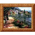 Howard Behrens 'Sunlit Stroll' Framed Canvas Art