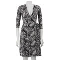 Simply Irresistible Women's Black/ White Wrap Dress