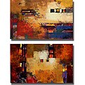 Pietro Adamo 'Delineation I and II' Canvas Art (Set of 2)