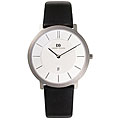 Danish Design Men's Titanium Ultra-slim Leather Strap Watch