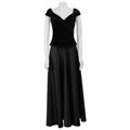 JS Collections Women's Mock 2-piece Velvet Bodice Dress