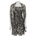 JS Collections Women's Printed Mesh Tiered Dress