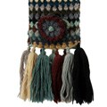 Handmade Wool 'Sky' Flower Crochet Scarf (Nepal)