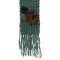 Handmade 'Solid Sky' Laurel Crocheted Scarf (Nepal)