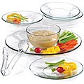 Anchor Hocking Glass Chip-n-Dip Bowl Set