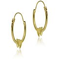 14k Gold Heart Hoop Earrings