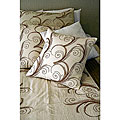 Nadine Brown Cotton Cushion Cover (India)