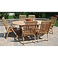 Teak Riviera Oval 7-piece Solid Teak Dining Set