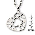 Stainless Steel High Polish Cutout Heart Necklace