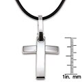 Stainless Steel Overlapped Cross Necklace