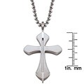 Stainless Steel Polished/ Satin Cross Necklace