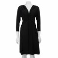 JS Boutique Women's Black Short Matte Jersey Dress