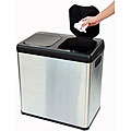 iTouchless NX 16-gallon 2-compartment Stainless Steel Recycle Bin