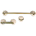 Moen Shell White/ Polished Brass 3-piece Bath Accessory Kit