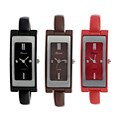 Geneva Women's Platinum Skinny Rectangular Cuff Watch