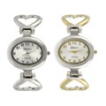 Geneva Platinum Women's Oval Face Heart Cuff Watch