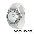 Geneva Women's Platinum CZ Accent Watch