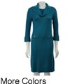 Tahari ASL Women's Cable Knit Sweater Dress